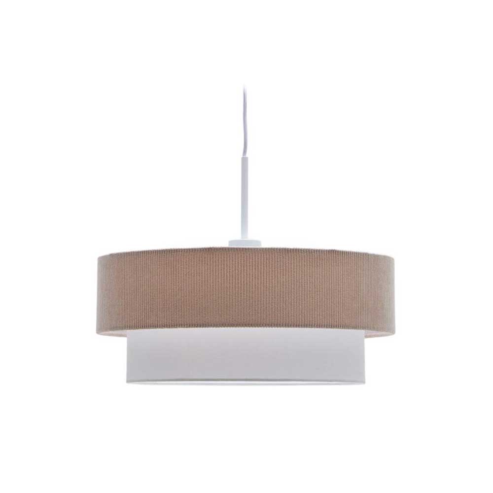 Retro Pendelleuchte in Beige Cord - Emirello