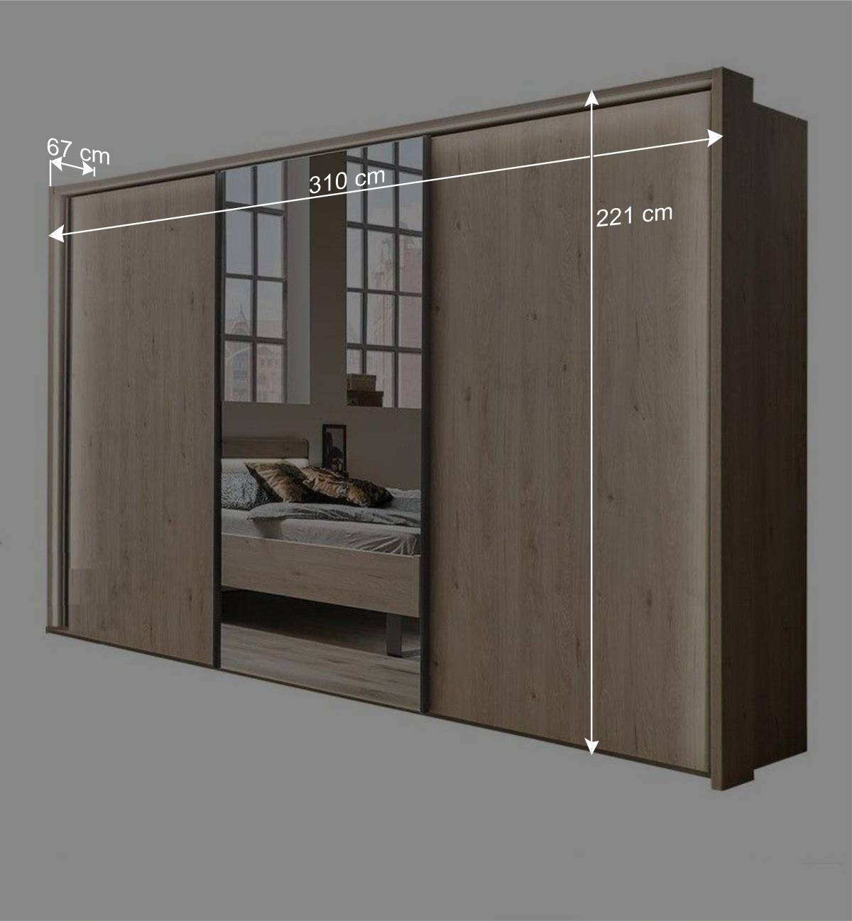Set Factory Schlafzimmer Möbel - Licruva (vierteilig)
