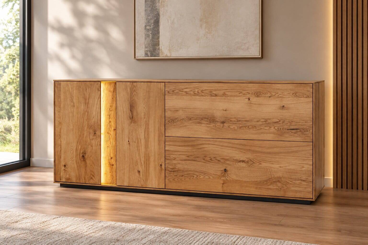 Massives Sideboard mit LED Beleuchtung - Cocondar