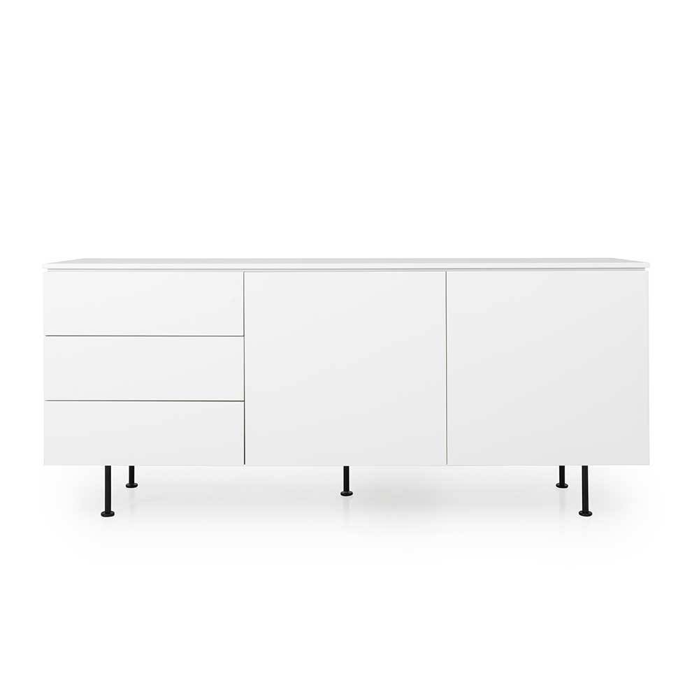 Elegantes Sideboard in Weiß & Nussbaum - Luzillo