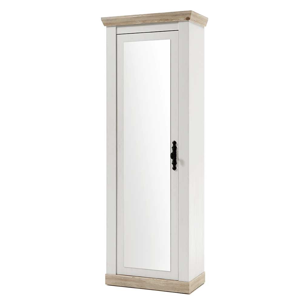 73x201x38 Dielenschrank mit Spiegeltür - Nedita