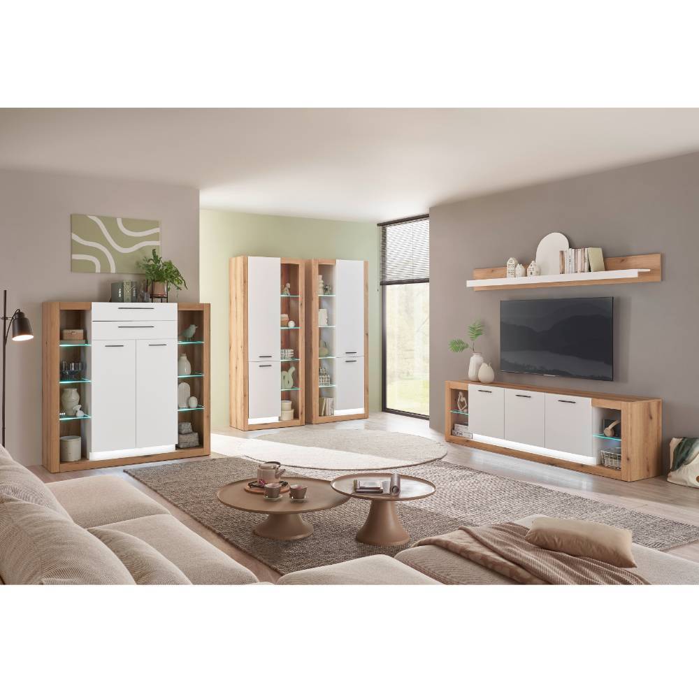 Highboard mit acht offene Fächern - Adejano