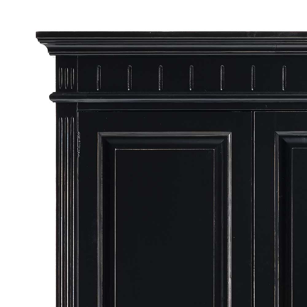 Fichte Kleiderschrank Miro in Schwarz