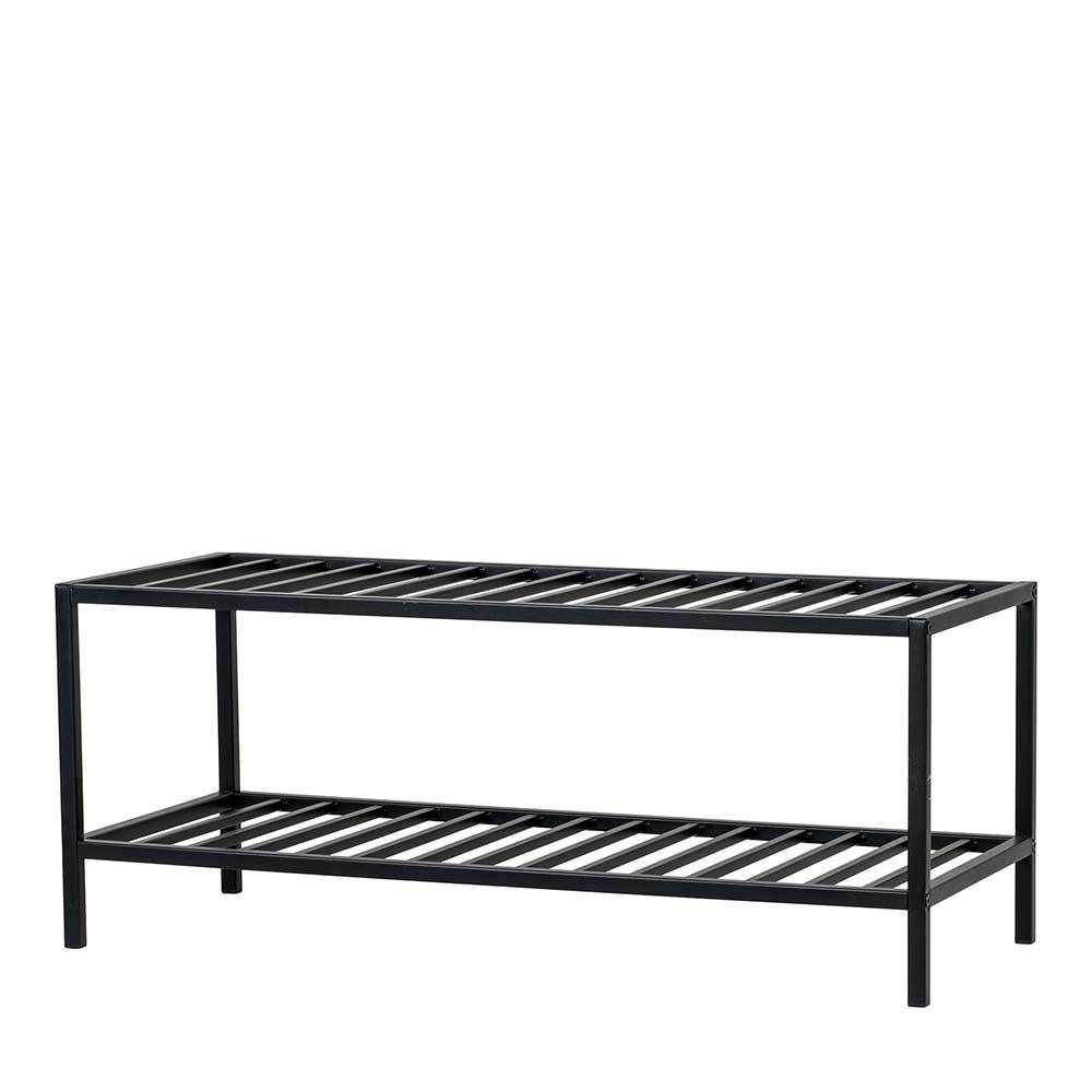 79x32x34 Metall Schuhbank in Schwarz - Esbessa