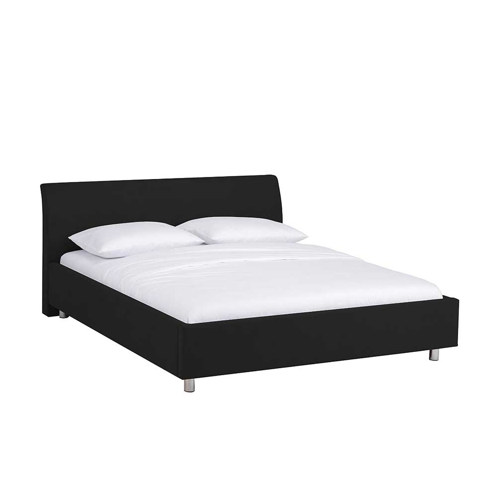 Schönes Stoffbett Fidelphia in Schwarz