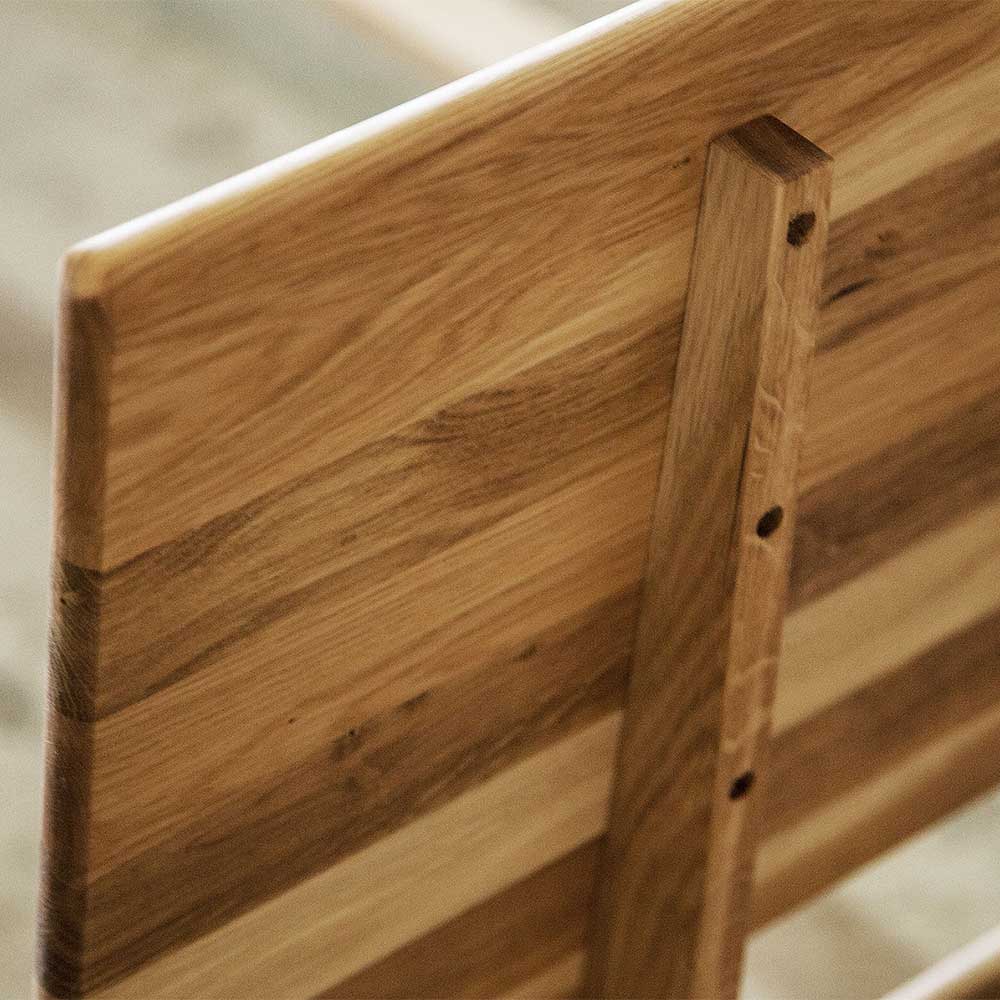 210 cm langes Holzbett Gestell Wildeiche - Eavy