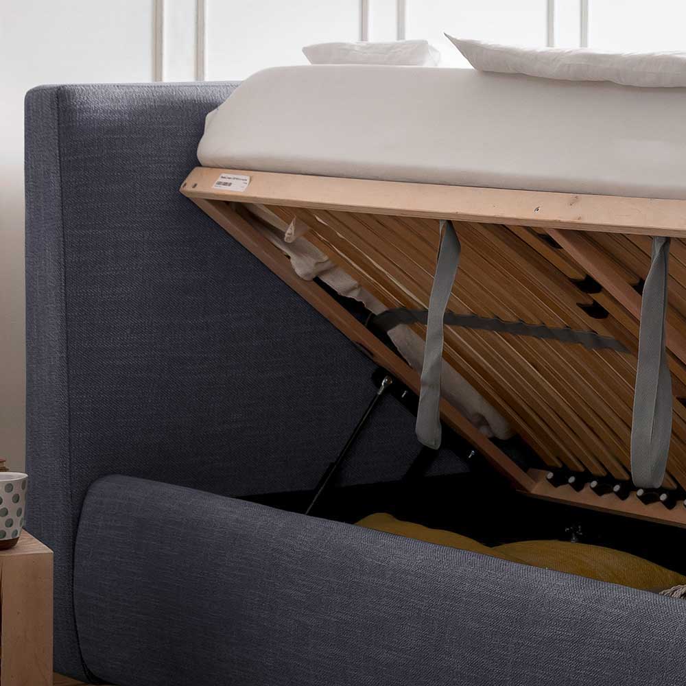 Blaues Komplettbett mit Bettkasten - Enjadara