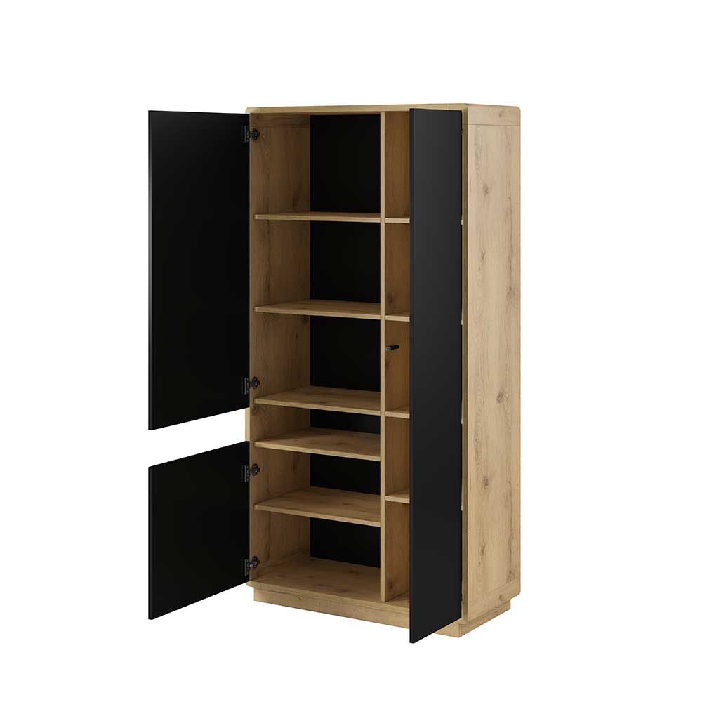 93x181x40 3-türige Schrank mit offenem Fach - Ilunas