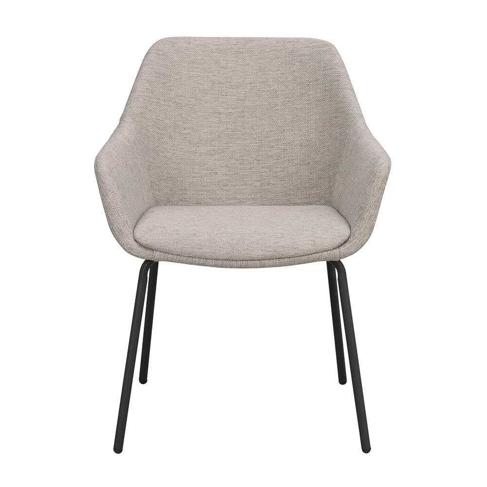 Runder White Wash Esstisch & Stühle - Pulva (siebenteilig)
