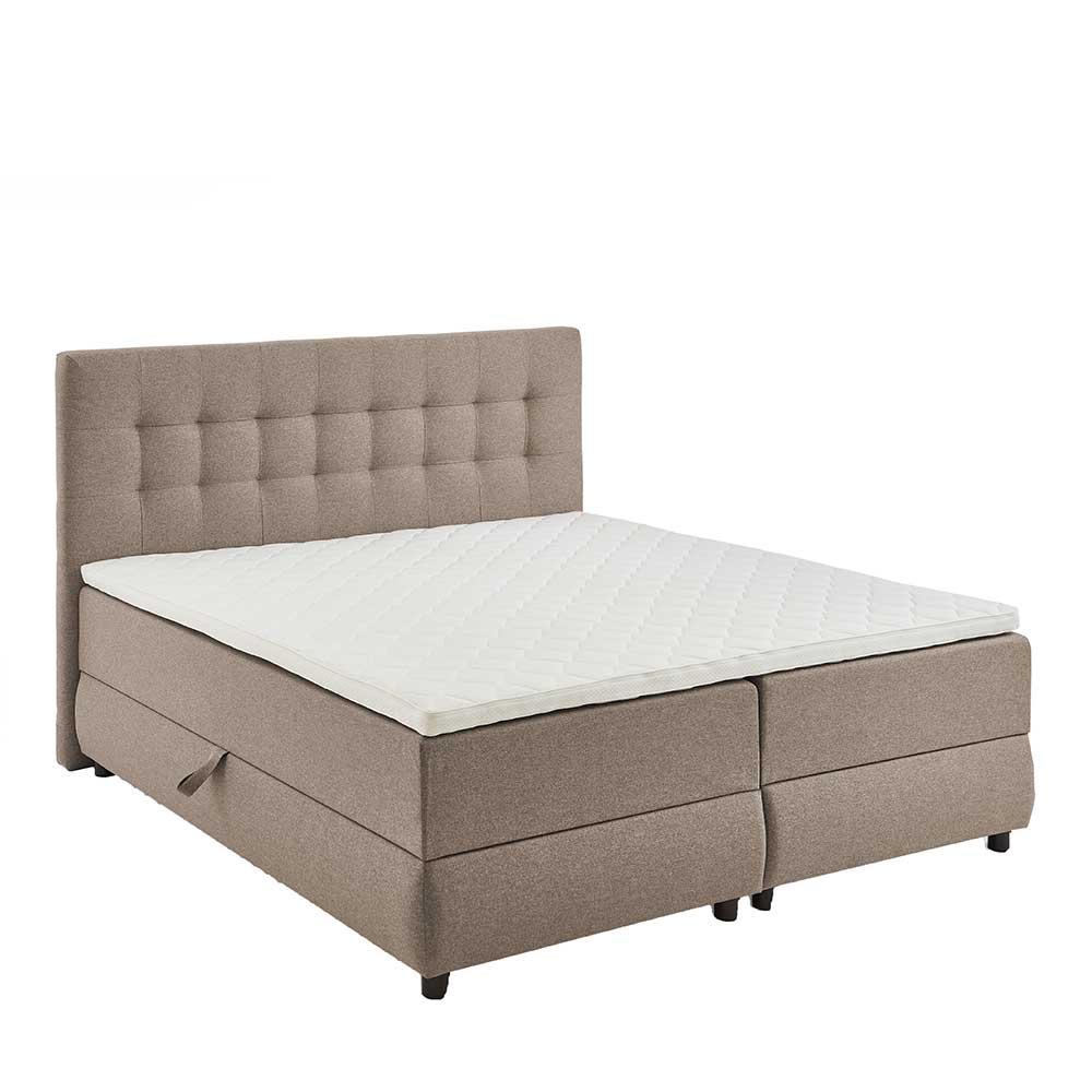 H2 Stauraum Boxbett in Hellbraun - Bestern