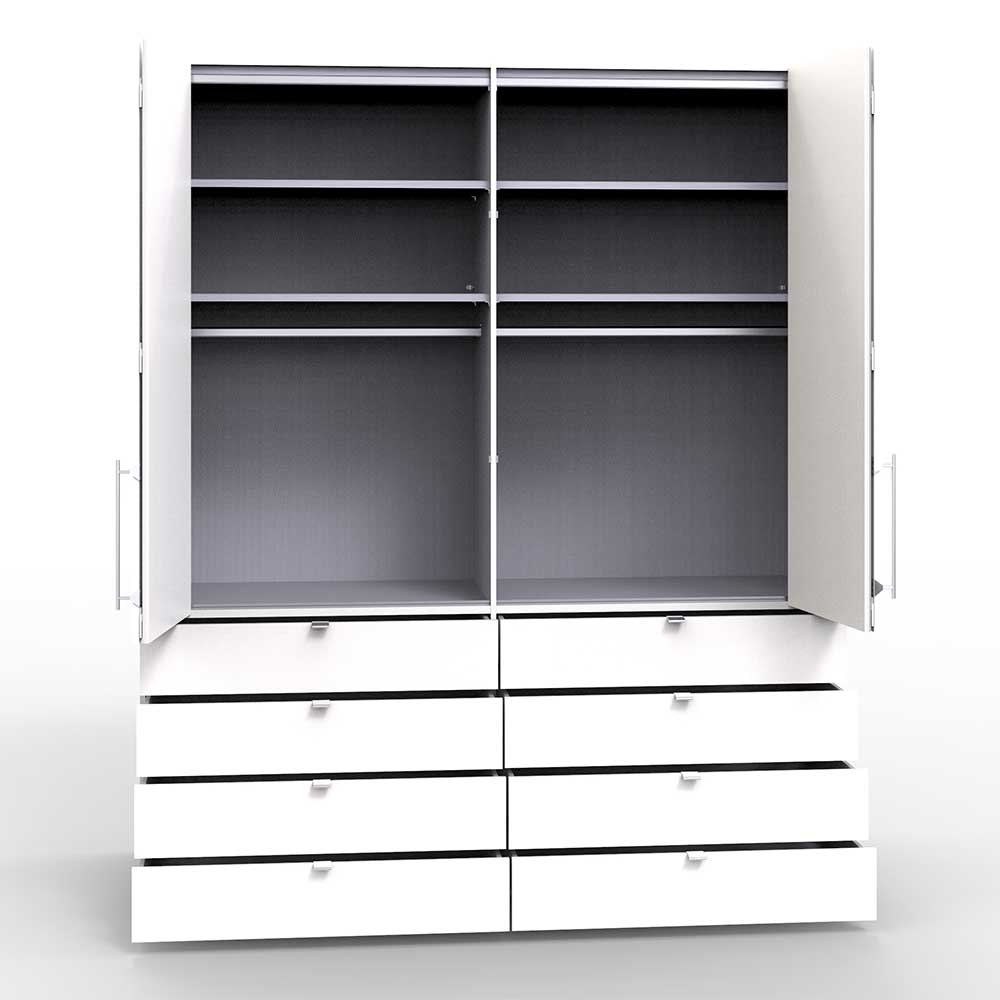 200 cm breiter Kleiderschrank mit acht Schubladen - Zidarie