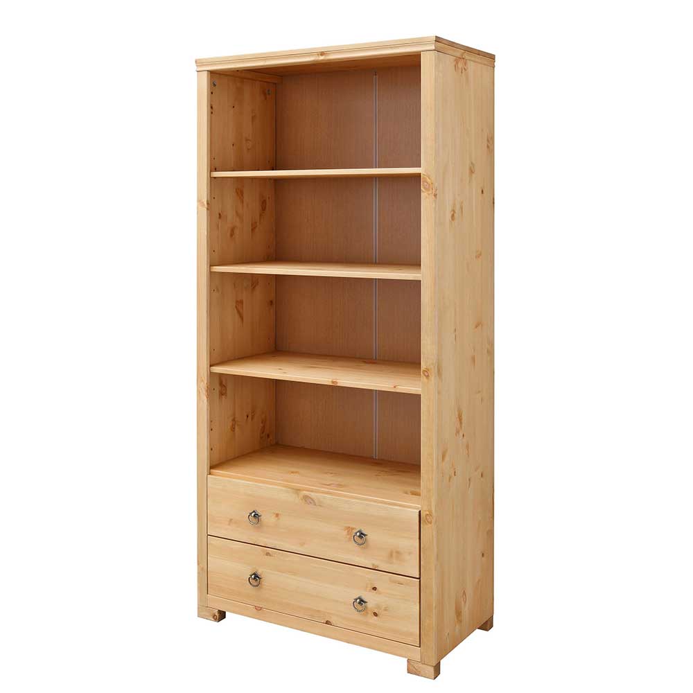 178cm hohes Kiefernholz Regal mit 4 Fächern - Vinidad