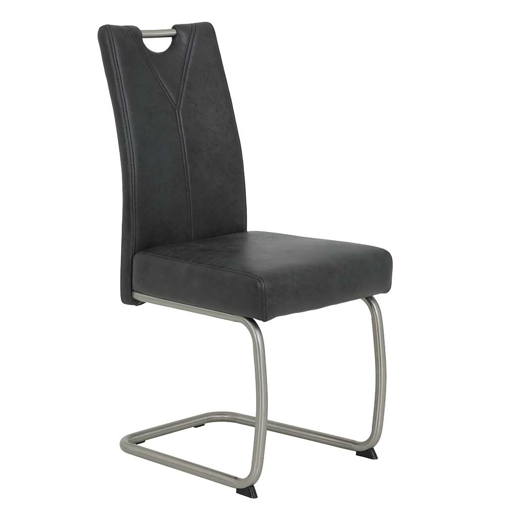 Freischwinger Stühle aus Microfaser - Fucio (Set)