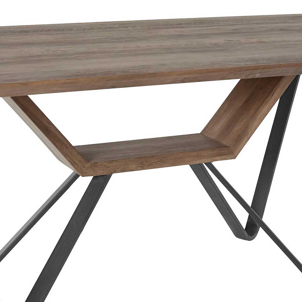 Design Esszimmertisch in Eiche & Schwarz - Narissa