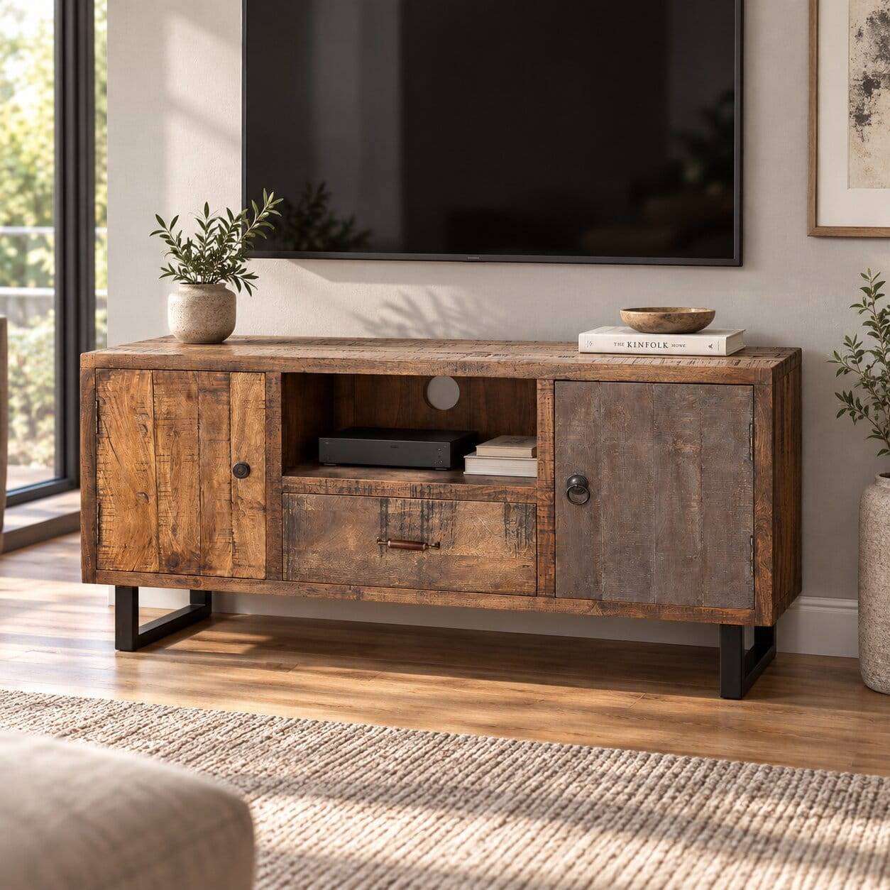 TV Board aus Recyclingholz Mango - Bahiro