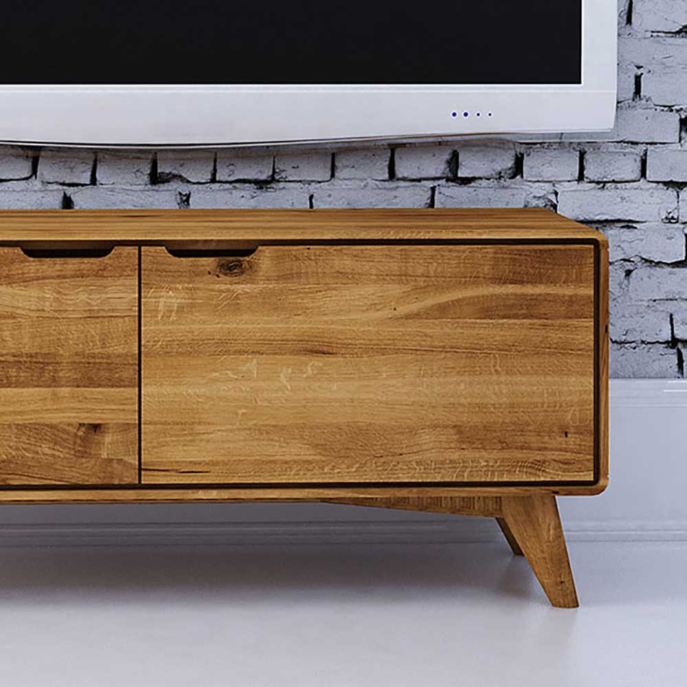 2-türiges TV Lowboard aus Holz Wildeiche - Eavy I