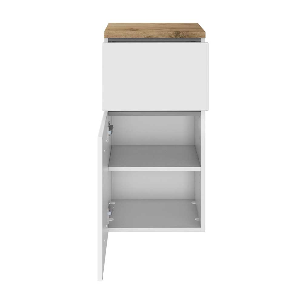 Badezimmer Unterschrank in Weiß & Wildeiche - Misbonas