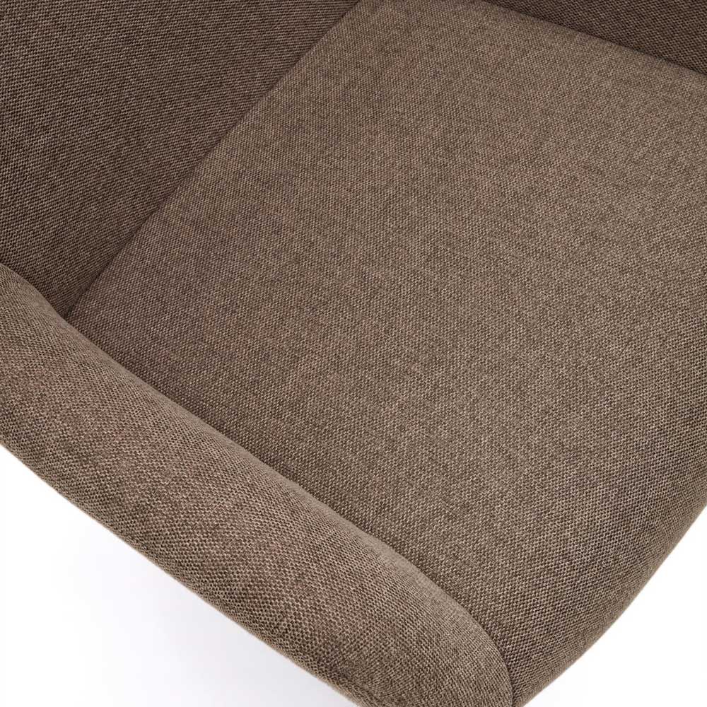 Moderner Chenille Sessel in Hellbraun - Mosso