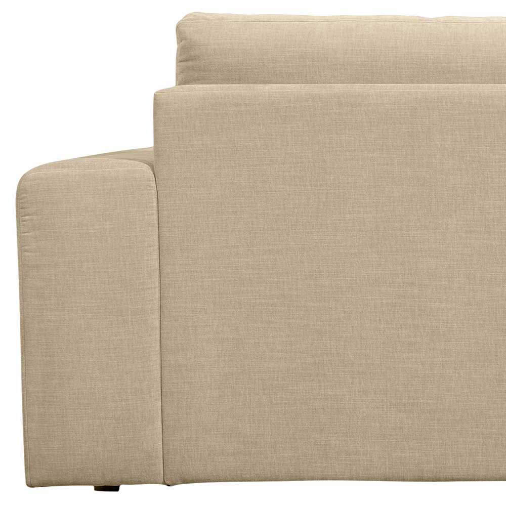 Wohnzimmercouch in Beige Stoffbezug - Alveria