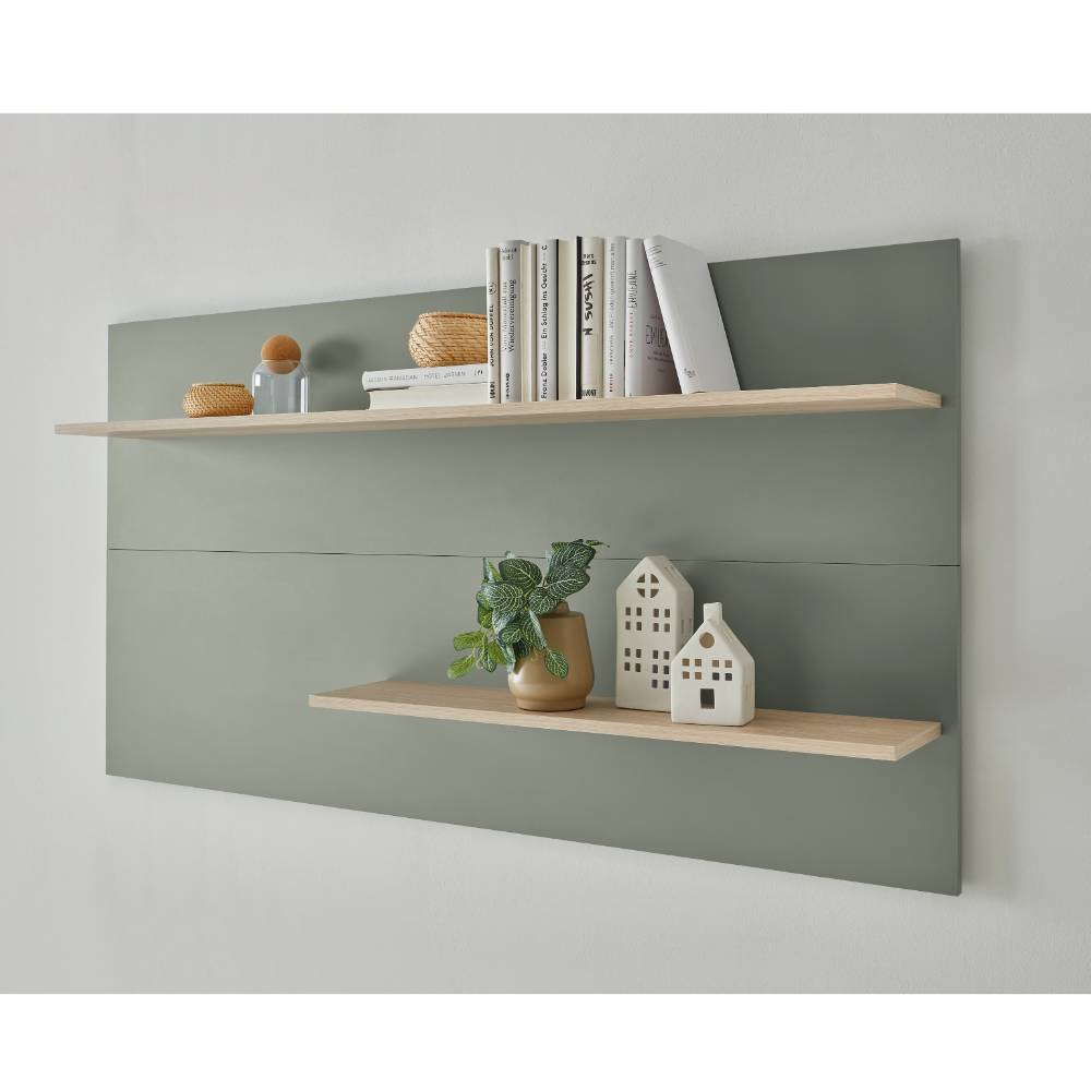 TV Board und Wandboard Set in Graugrün - Socotta (zweiteilig)