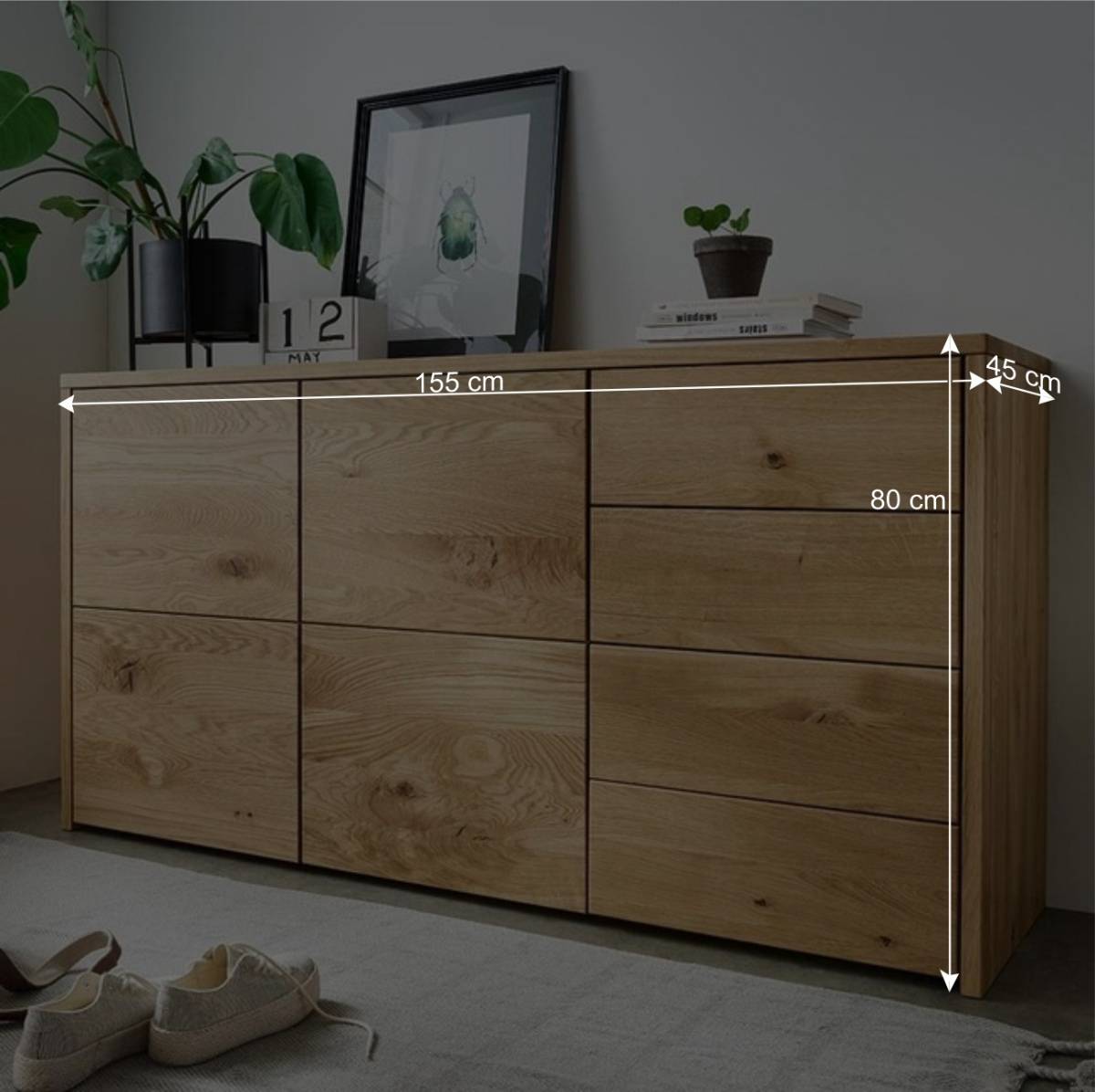 Wohnzimmer Kommode aus Massivholz - Vactivus
