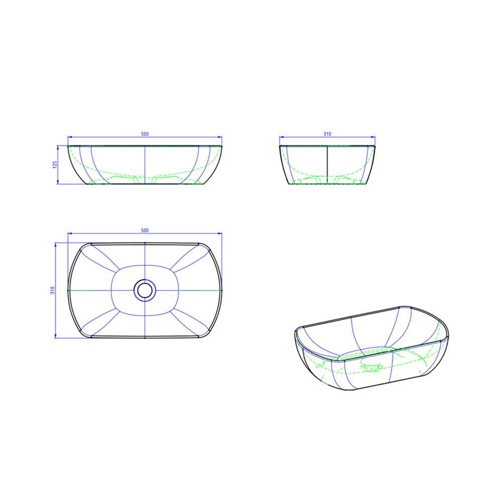 Design Waschplatz fürs Bad Set - Inlenzia (zweiteilig)