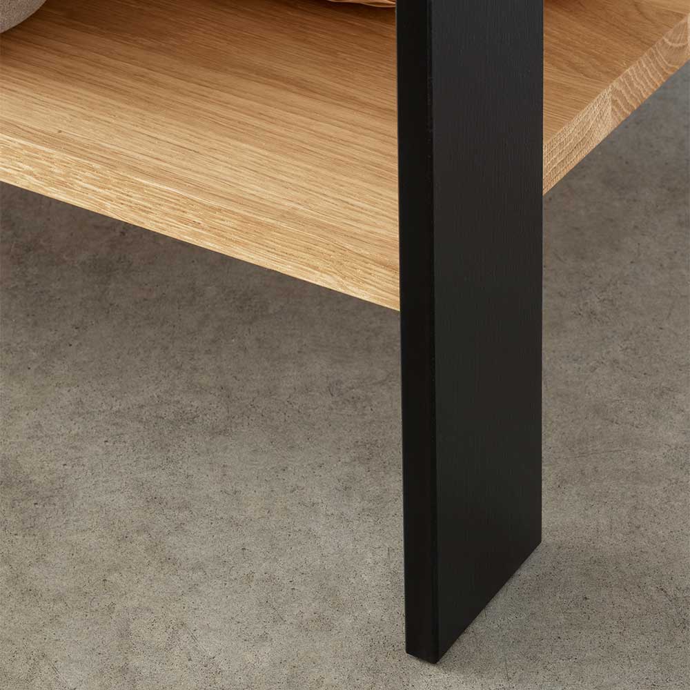 128x143x42 Wohnzimmer Highboard mit LED Licht - Viligrana