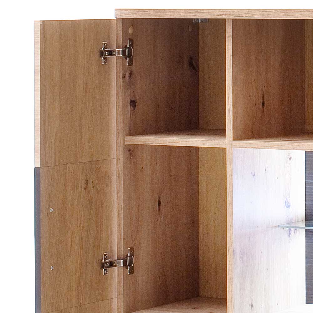 120x134x37 cm Highboard mit drei Türen - Vecenda