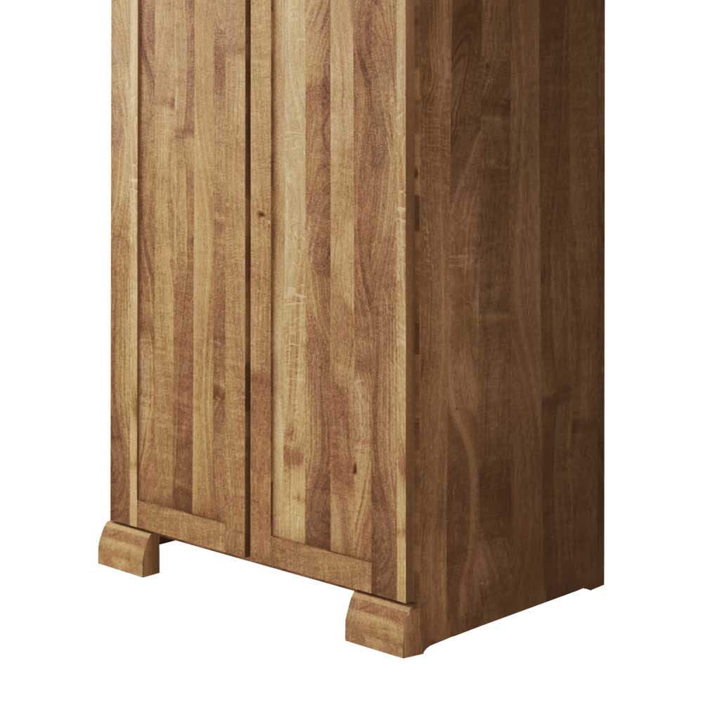 Kleiderschrank Vaskov aus Wildeiche massiv geölt