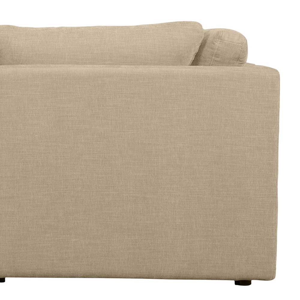 Polsterecke in Beige Stoffbezug - Nikolas