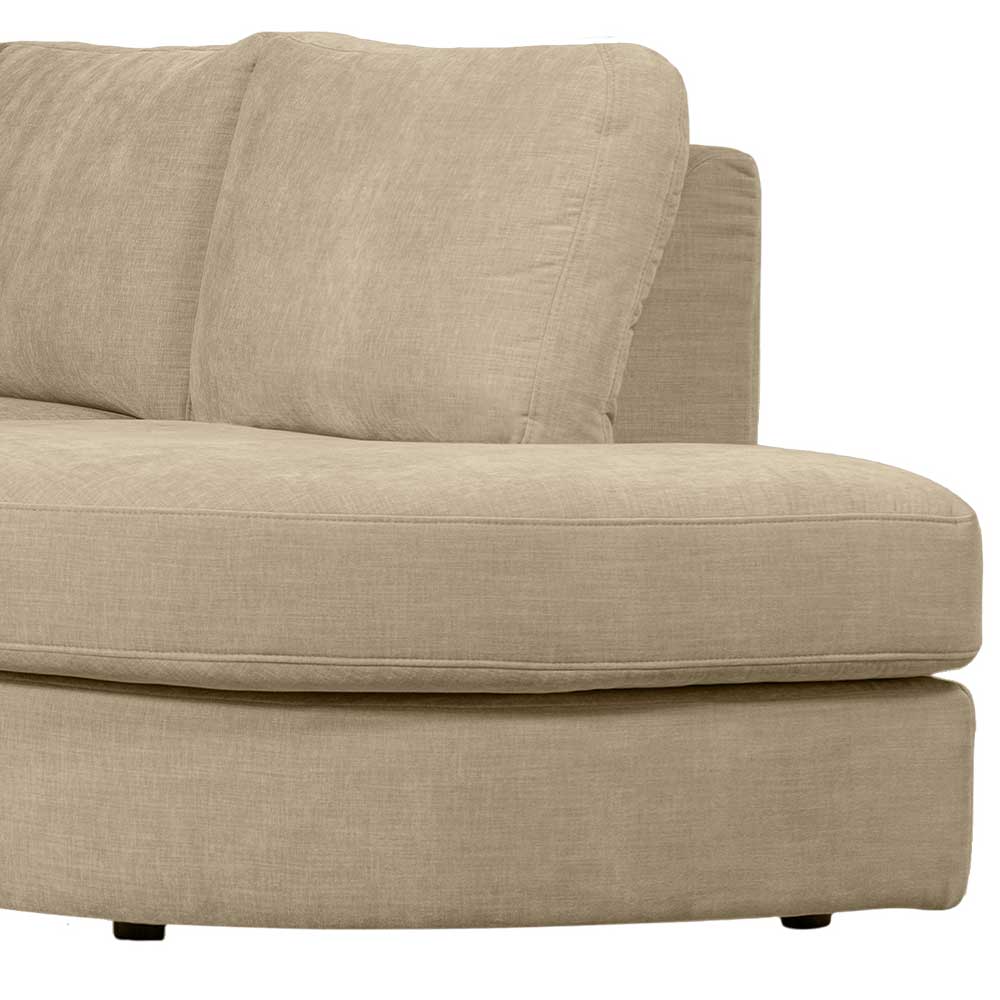 Polsterecke in Beige Stoffbezug - Nikolas