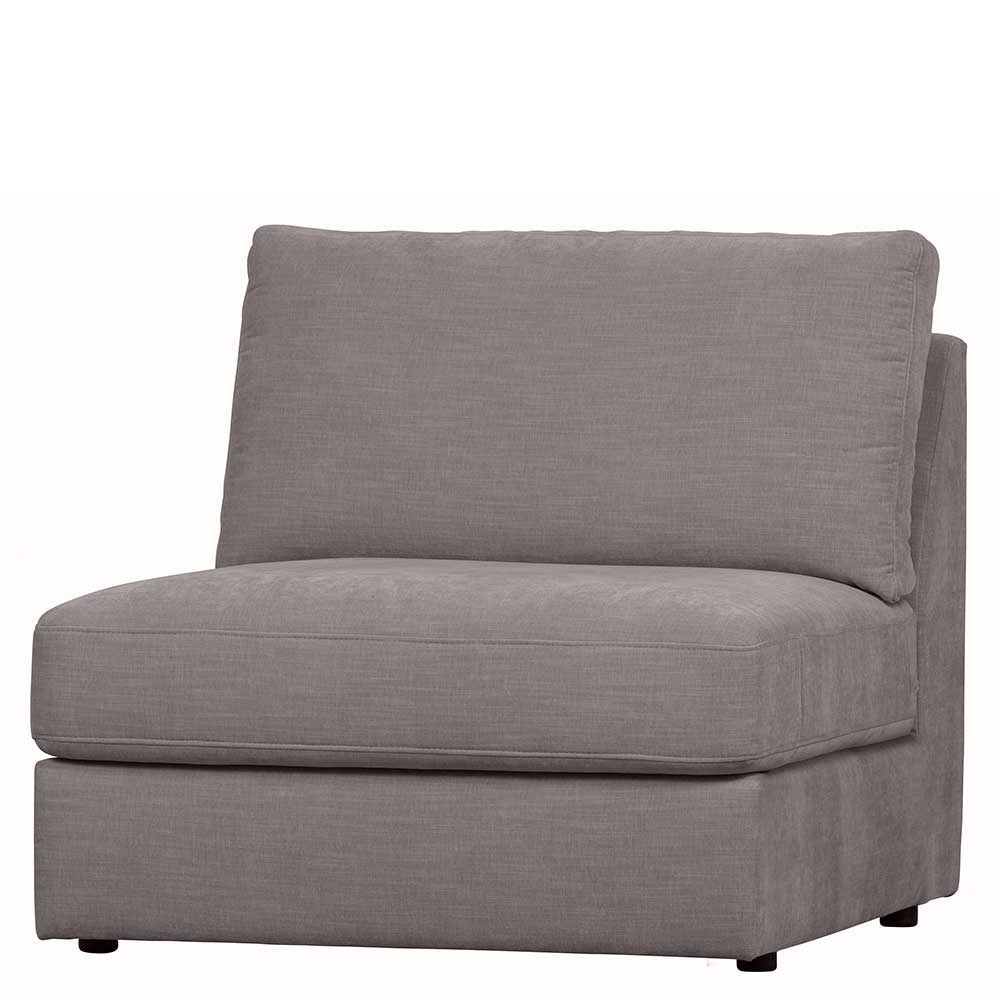 Modulsofa Einsitzer in Grau Stoff - Gregg