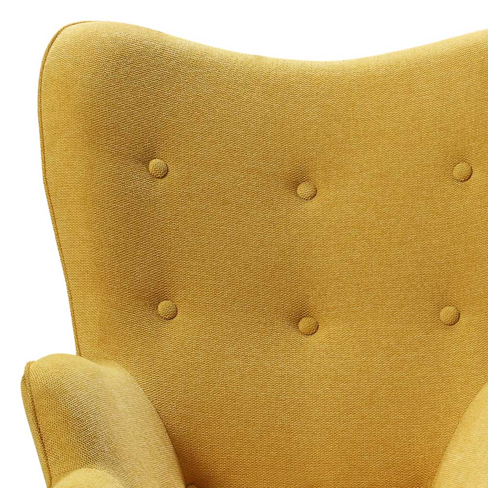 Polstersessel in Gelb Strukturstoff - Cornello
