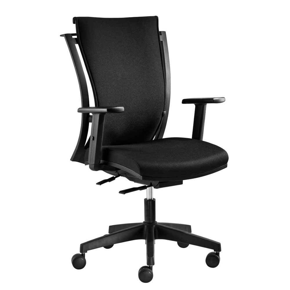 Ergonomischer Schreibtischsessel in Schwarz - Gioja