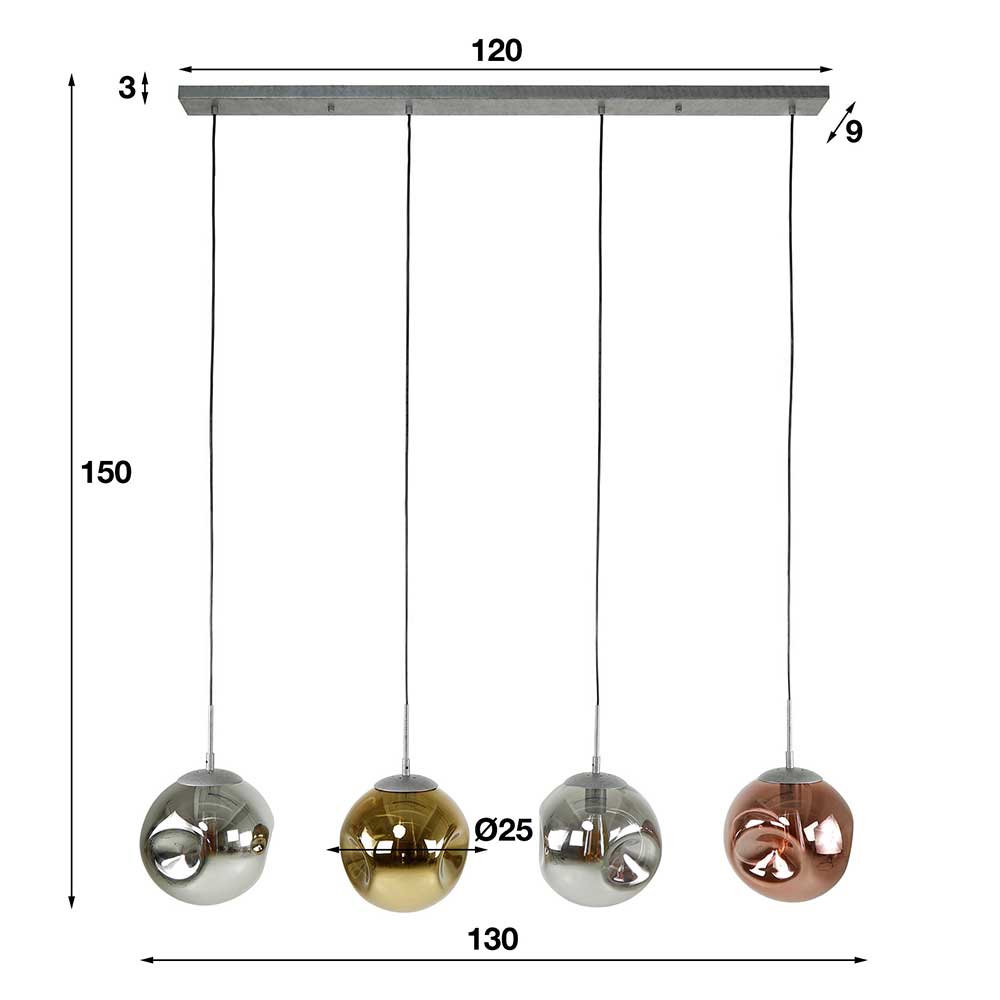 Design Glas Hängelampe für Esstisch - Furcios