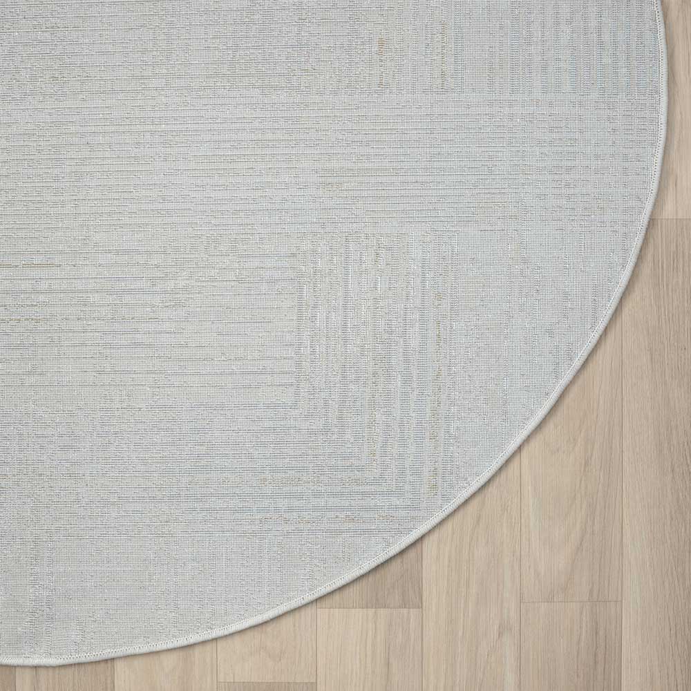 Kurzflor Teppich in Rund 120cm - Elixar