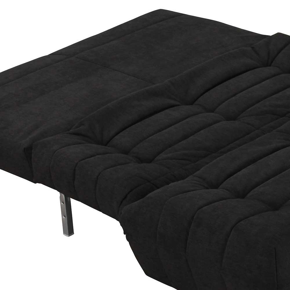 Sofa mit Schlaffunktion in Schwarz Olessa frei im Raum stellbar