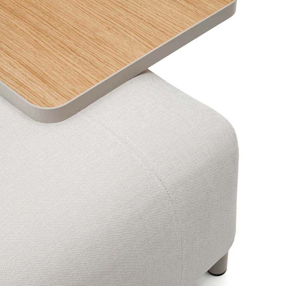Dreisitzer Sofa aus Chenille in Beige - Turena