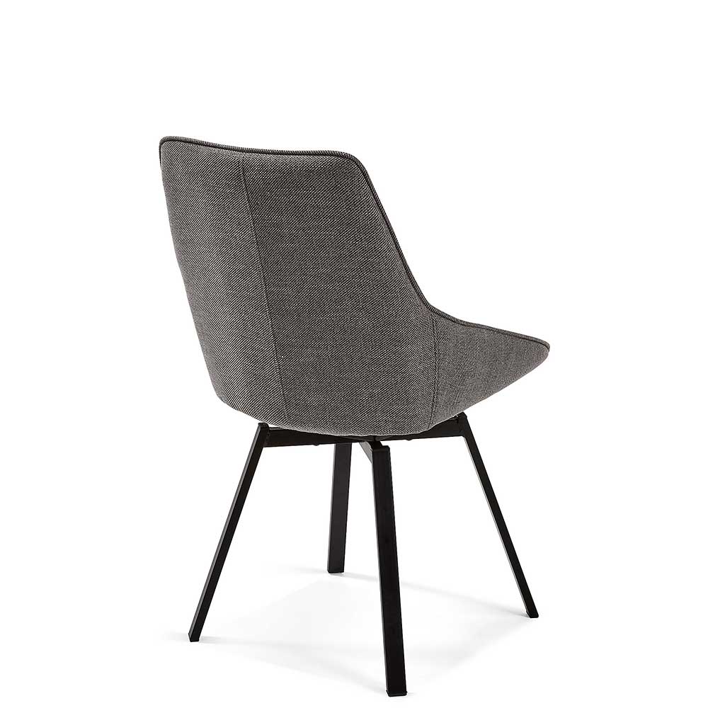 Moderne Schalensitz Stühle in Grau - Runina (2er Set)