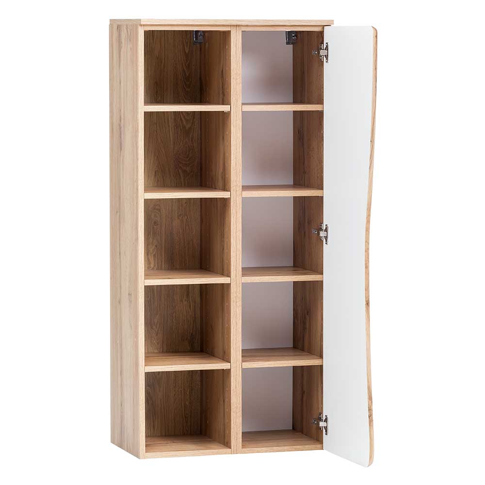 Holzoptik Badezimmerschrank mit Baumkante - Tofias