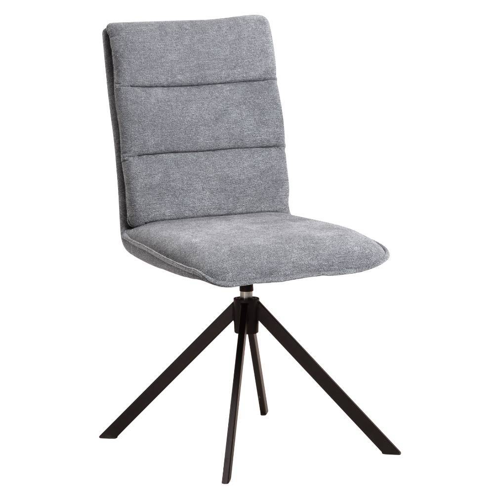 Drehbarer Polsterstuhl in Grau - Envus (2er Set)
