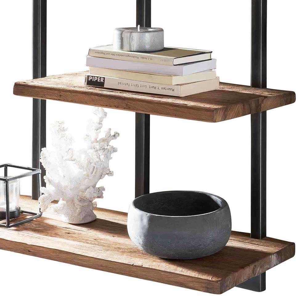 Cooles Loft Hängeregal mit 4 Böden - Teako