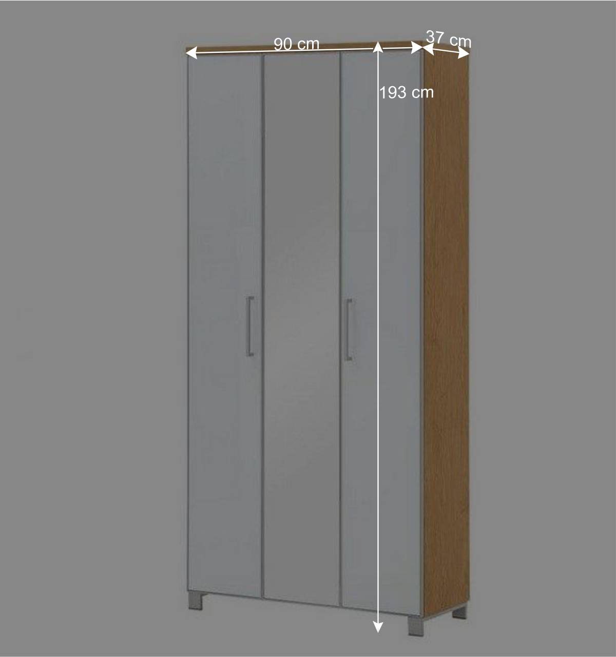 Garderobenmöbel Set Wynoca in Weiß Glas beschichtet (fünfteilig)