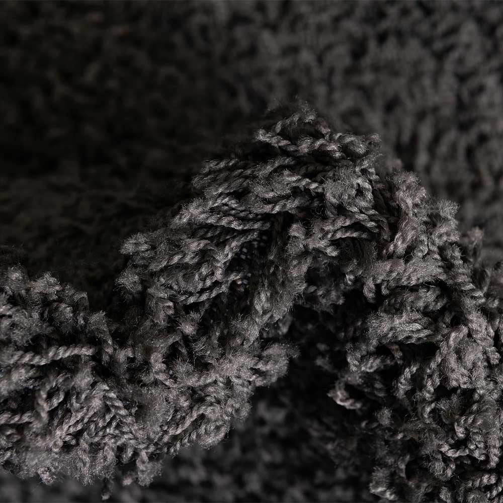 Dunkelgrauer Teppich mit Hochflor - Rosarios