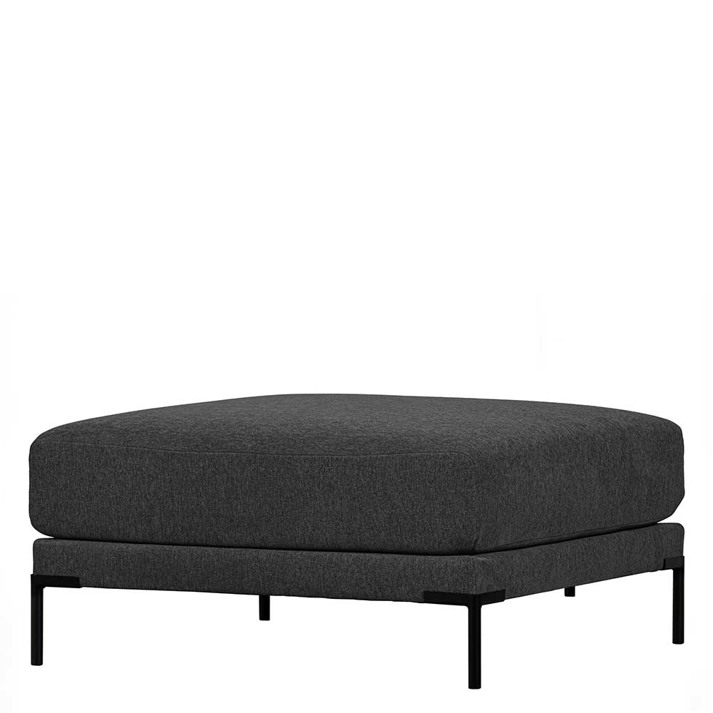 Couchhocker in Dunkelgrau Stoff - Marietta
