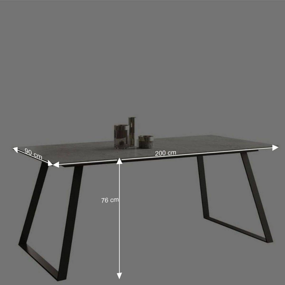 Design Ausziehtisch in hellem Grau - Olmidava