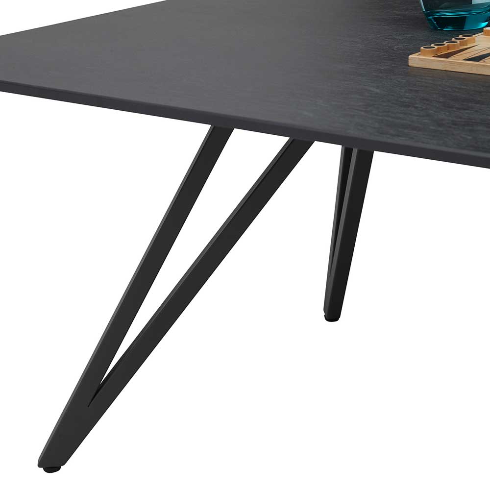 Schwarzer Design Couchtisch aus Keramik - Boplara