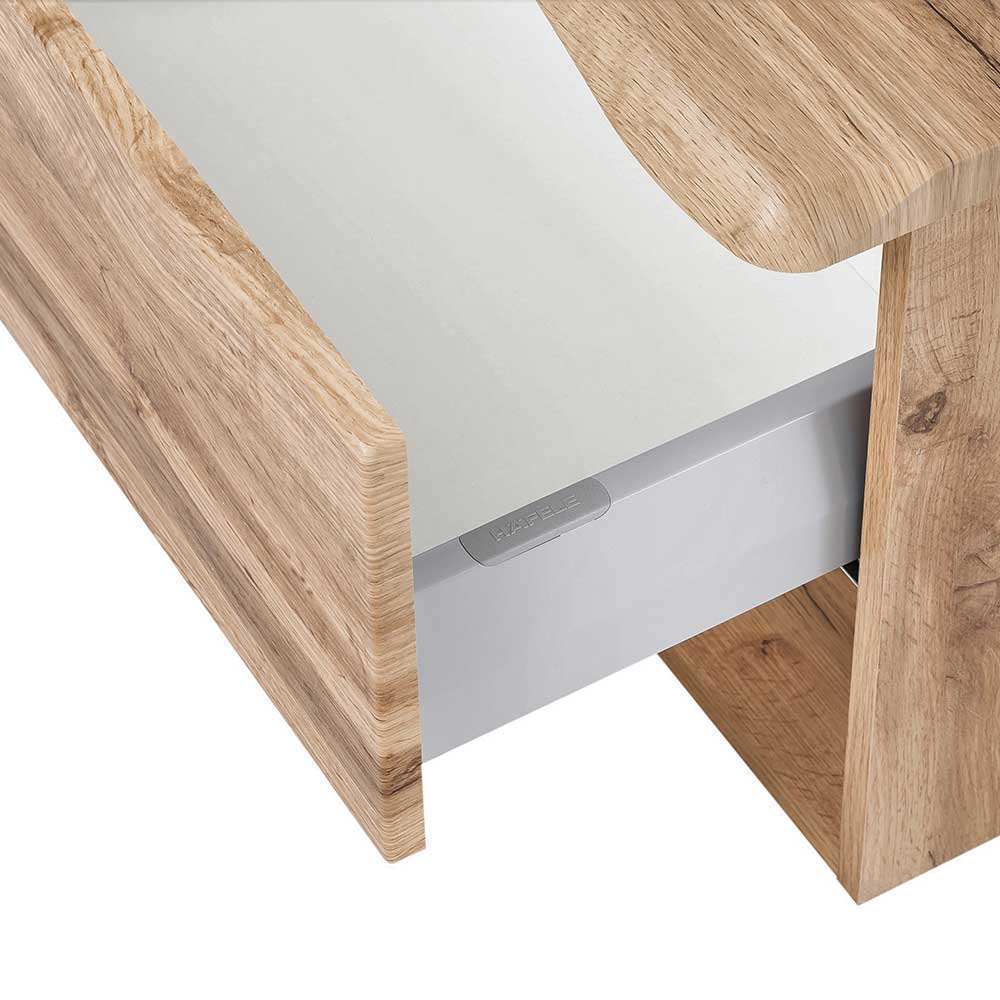Holzdekor Badmöbel mit Naturkante - Tofias (fünfteilig)