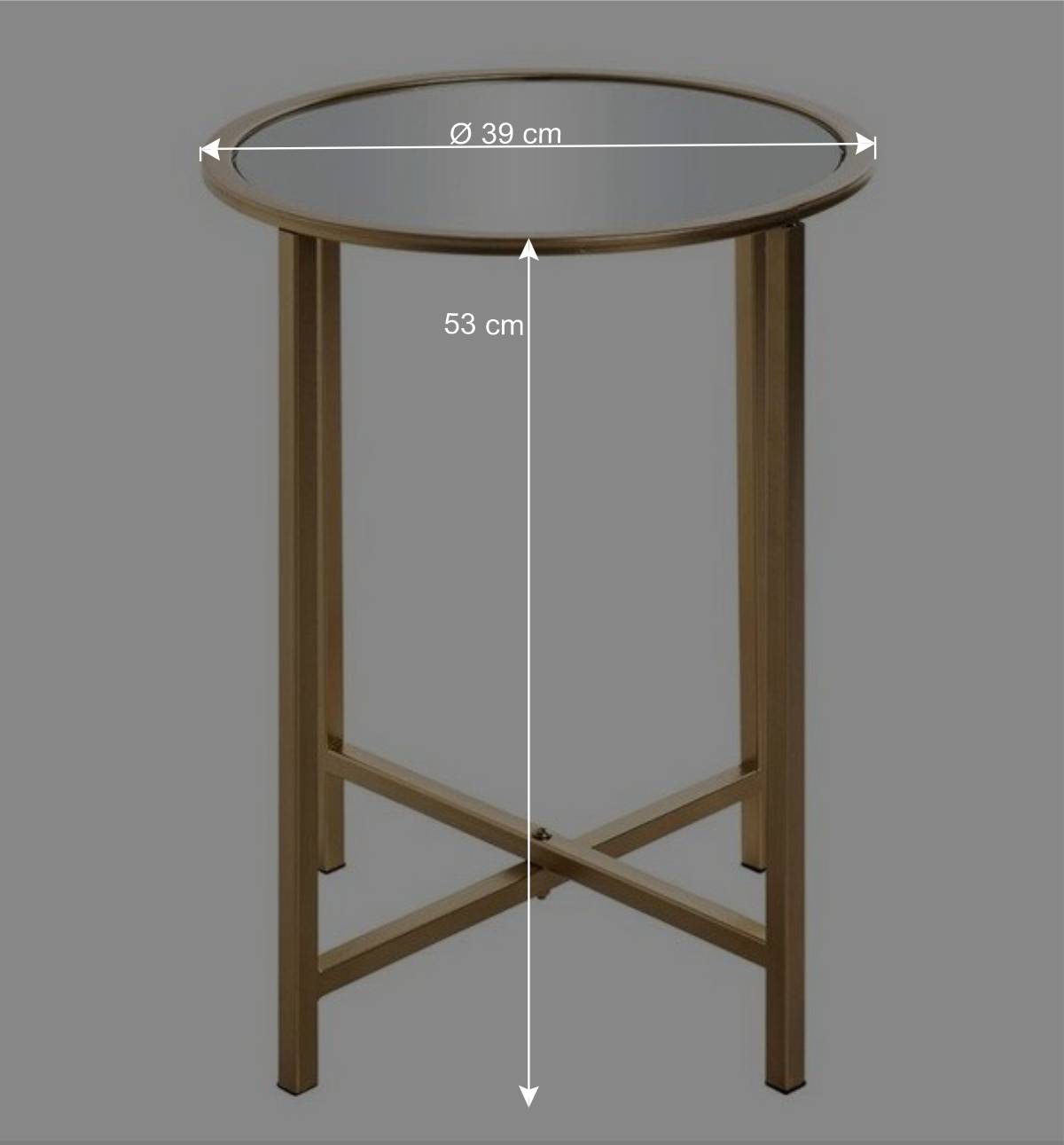 Eleganter Beistelltisch aus Spiegelglas - Lil