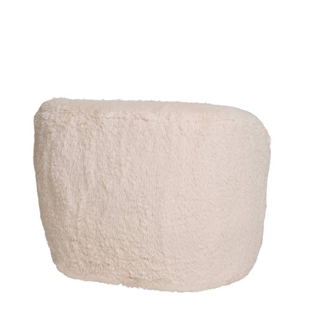 Polstersessel in Offwhite Webplüsch - Eddy
